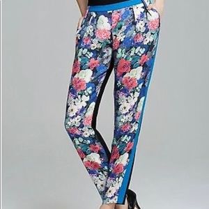 Rebecca MINKOFF Floral Crepe Straight Leg Pants